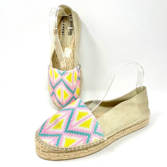 Manebi x Guanabana Neon Woven Geometric Platform Espadrilles Size 10 EU 40 $199 - Picture 5 of 14
